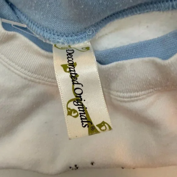 Vintage Rhinestone Snowman Sweatshirt | Decorated Originals | Size L - Picture 11 of 12